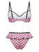 Peach-Pink-1940s-Polka-Dot-Swimsuit, vintage, retro, swimwear