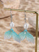 Mermaid Tail Seashell Dangle Earrings: vintage detail work for the woman who notices