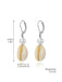 Mermaid Tail Seashell Dangle Earrings — vintage elegance in the palm of her hand