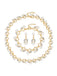 Pearl Rhinestones Vine Shape Necklace & Bracelet & Earrings Set - vintage fashion, retro style