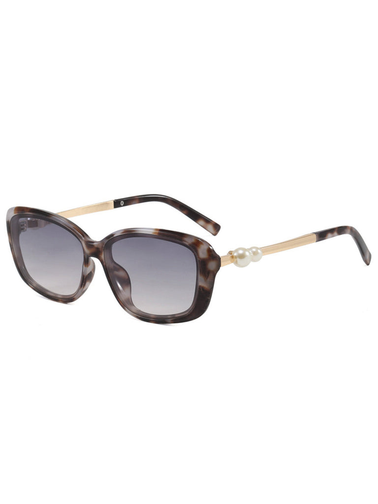 Black Pearl Vintage Square Frame Sunglasses - vintage fashion, retro style for vintage lovers