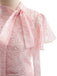 Pink 1940s Floral Lace Bow Dress 5