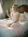 Pink 1930s Mesh Pleated Lace Waist Robe - vintage fashion, retro style