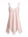 Pink 1930s Satin Lace Keyhole Scoop Neck Nightgown - vintage fashion, retro style for vintage lovers