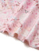 Pink 1940s Floral V Neck Bow Dress 5
