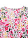Pink 1940s Flouce Sleeve V-Neck Floral Dress - vintage dress, retro fashion