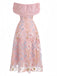 Pink 1940s Floral Striped Vintage Dress 3