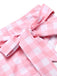 Pink 1940s Spaghetti Strap Plaid Bow Swimsuit, vintage swimsuit, pin-up swimwear - perfect for women who love vintage and retro fashion