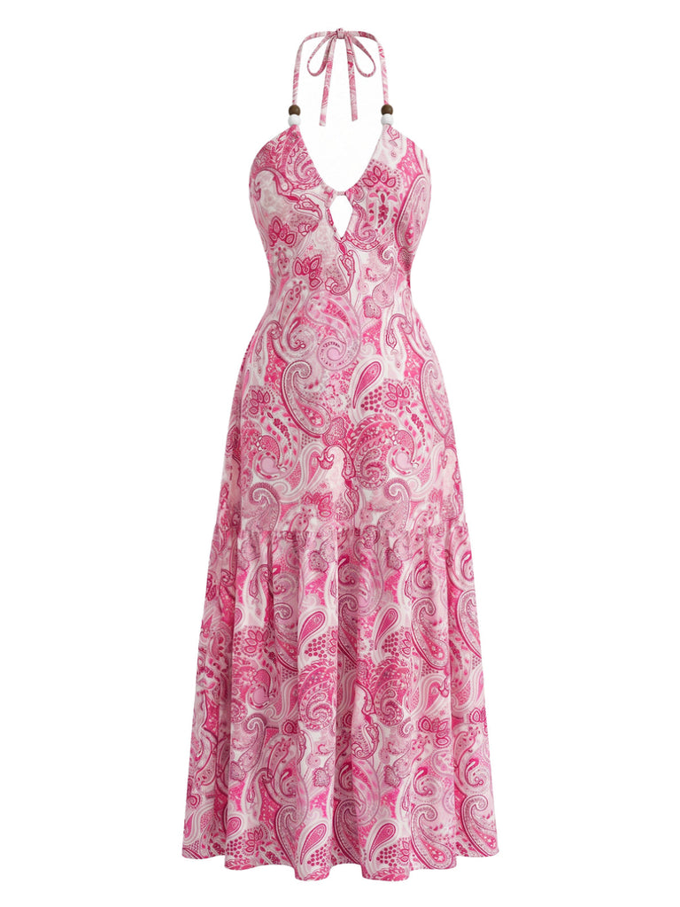 Pink 1940s Vintage Floral Print Swing Dress, vintage dress, retro fashion, rockabilly, pin-up fashion - perfect for women who love vintage and retro fashion