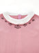 Pink 1950s Christmas Elf Plush-Edged Dress Set - vintage dress, retro fashion, rockabilly