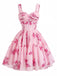 Pink 1950s Floral Vintage Classic Dress 2
