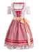 She slips into this Pink 1950s Ditsy Floral Lace Dress & Gingham Apron and suddenly it's a 1950s daydream