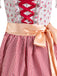 Pink 1950s Ditsy Floral Lace Dress & Gingham Apron — the kind of 1950s dress that makes strangers smile