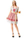 She slips into this Pink 1950s Ditsy Floral Lace Dress & Gingham Apron and suddenly it's a 1950s daydream
