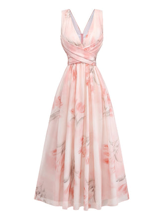 Dark Pink 1950s Vintage Retro Dress