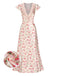 She slips into this Pink 1950s Floral Lace Satin Nightgown and suddenly it's a 1950s daydream