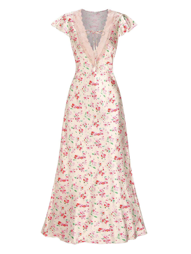 1950s Floral Lace Satin Nightgown | 1950s | vintage dress, retro fashion