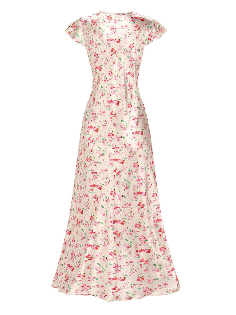 1950s Floral Lace Satin Nightgown | 1950s | vintage dress, retro fashion
