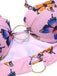 Pink 1950s Hollow Ring Butterfly Bikini Set, vintage swimsuit, pin-up swimwear - perfect for women who love vintage and retro fashion