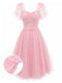 [Pre-Sale] Pink 1950s Polka Dot Mesh Dress