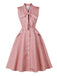 Pink 1950s Polka Dot Tie Bow Swing Dress, vintage dress, retro fashion, rockabilly, pin-up fashion - perfect for women who love vintage and retro fashion