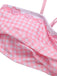 Pink 1950s Spaghetti Strap Heart Plaids Swimsuit — 1950s poolside glamour meets sun-drenched confidence
