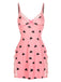She slips into this Pink 1950s Spaghetti Straps Lace Hearts Nightgown and suddenly it's a 1950s daydream