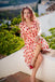 Pink 1950s Strawberry Mesh Swing Dress — vintage elegance for the modern woman