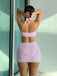 This Pink 1960s 3D Roses Halter Bikini Set & Cover-Up carries 1960s vacation dreams in every stitch