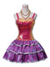 Pink 1960s Barbie Sequin Strap Ruffled Dress - vintage dress, retro fashion