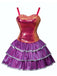 Pink 1960s Barbie Sequin Strap Ruffled Dress - vintage dress, retro fashion