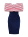 Pink 1960s Big Bow Off-Shoulder Velvet Dress - vintage dress, retro fashion