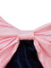 Pink 1960s Big Bow Off-Shoulder Velvet Dress - vintage dress, retro fashion