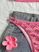Pink 1960s Floral Print Bikini Set - vintage fashion, retro style