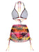 Pink 1960s Floral Tropical Bikini: beautiful vintage swimwear, retro swimsuit, pin-up style with timeless appeal