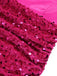 She slips into this Pink 1960s Halter Sequined Wrap Dress and suddenly it's a 1960s daydream