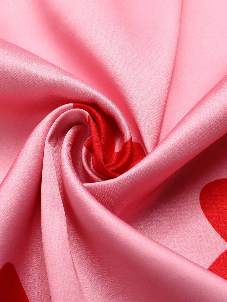 Pink 1960s Heart Cowl Collar Sling Dress, vintage dress, retro fashion - perfect for women who love vintage and retro fashion