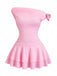 Pink 1960s One-Shoulder 3D Floral Tiered Dress: beautiful vintage dress, retro fashion, elegant style with timeless appeal