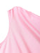 Pink 1960s One-Shoulder 3D Floral Tiered Dress: beautiful vintage dress, retro fashion, elegant style with timeless appeal