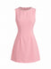 Pink 1960s Pearl Sleeveless Round Neck A-Line Dress, vintage dress, retro fashion - perfect for women who love vintage and retro fashion