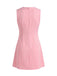 Pink 1960s Pearl Sleeveless Round Neck A-Line Dress, vintage dress, retro fashion - perfect for women who love vintage and retro fashion