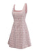 Pink 1960s Plaid Tweed Mini Pinafore Dress - vintage dress, retro fashion