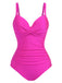 Pink 1960s Solid Spaghetti Strap Swimsuit, vintage swimsuit, pin-up swimwear - perfect for women who love vintage and retro fashion