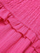 Pink 1960s V-Neck Pleated Ruffles Solid Dress — vintage elegance for the modern woman