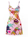 Pink 1970s Cheetah Print Satin Slip Nightdress - vintage dress, retro fashion