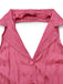 Pink 1970s Halter Lapel Satin Jumpsuit - vintage jumpsuit, retro fashion