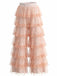 Pink 1970s Polka Dot Tulle Tiered Ruffle Pants - vintage fashion, retro style, classic elegance for vintage lovers
