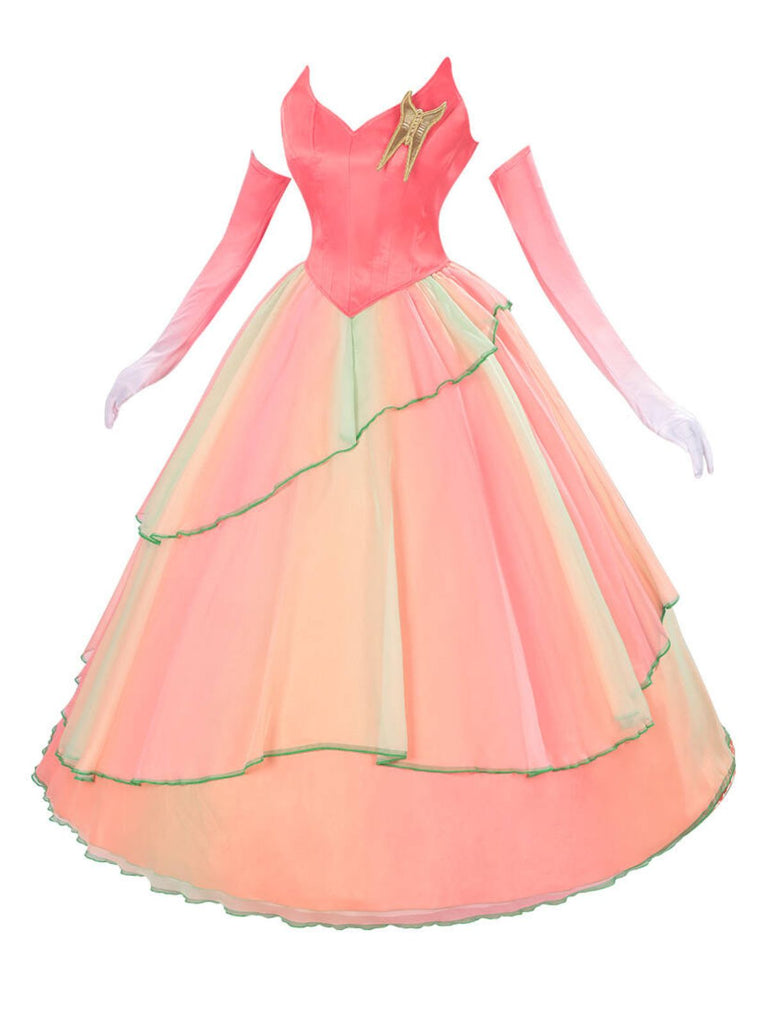 Pink 1970s Wicked Witch Glinda Top & Skirt Set - vintage skirt, retro style