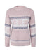 Pink 1980s Christmas Snowflake High-Neck Sweatshirt - vintage fashion, retro style