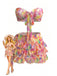 Pink 1980s Tie Dye Floral Bikini Set & Cover-UP - vintage fashion, retro style